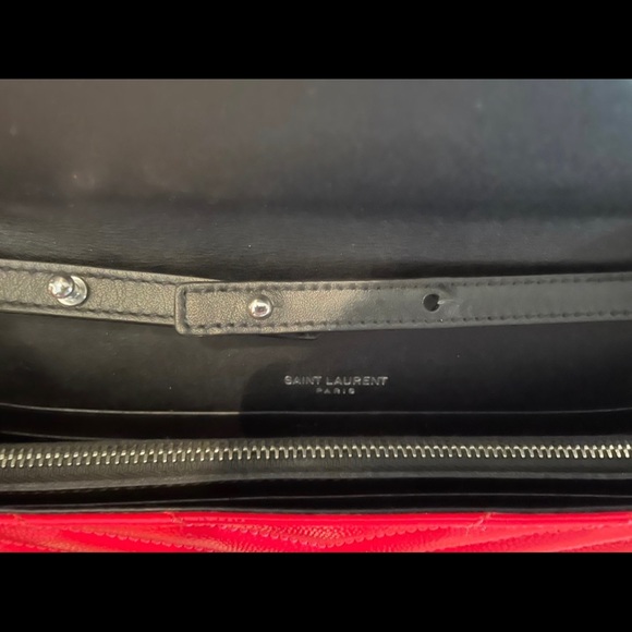 Matelasse Chevron Monogram Chain Wallet Neon Pink - Picture 7 of 14